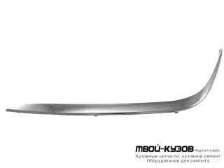 МОЛДИНГ БАМПЕРА ПЕРЕДНИЙ ЛЕВАЯ СТОРОНА БЕЗ ОТВ П/ОМЫВАТЕЛЬ ФАР ХРОМ (ТАЙВАНЬ) для BMW E38 (06.1994 - 08.1998) (09.1998 - 2002)