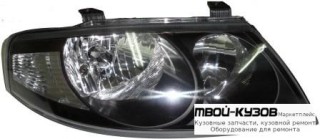 ФАРА ПРАВАЯ СТОРОНА (ориг.) ПОД КОРРЕКТОР ВНУТРИ ЧЁРНЫЙ для Nissan ALMERA CLASSIC (01.2006-)