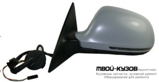 ЗЕРКАЛО ЛЕВАЯ СТОРОНА ЭЛЕКТР С ПОДОГРЕВОМ С АВТОСКЛАДЫВ , ПАМЯТЬЮ , SIDE ASSIST , УКАЗАТЕЛЬ ПОВОРОТА (ASPHERICAL) ГРУНТ (ТАЙВАНЬ) для Audi A6 (2008-2010)