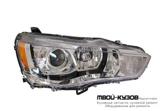 ФАРА ПРАВАЯ СТОРОНА ЛИНЗОВАННАЯ С КОРРЕКТОР ХРОМ для Mitsubishi OUTLANDER XL (2010-)