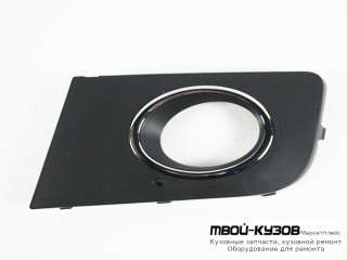 РЕШЕТКА БАМПЕРА ПЕРЕДНИЙ ЛЕВАЯ СТОРОНА С ОТВЕРСТИЯМИ ПОД ПРОТИВОТУМАННЫЕ ФАРЫ С ХРОМ МОЛДИНГ (АРГЕНТИНА) для Volkswagen AMAROK (2010-)