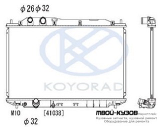 РАДИАТОР ОХЛАЖДЕНИЯ (СЕДАН) (ХЭТЧБЭК) MT (KOYO) для Honda CIVIC (2006-2011) СЕДАН, Honda CIVIC (2006-2011) ХЭТЧБЭК / КУПЕ