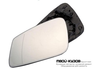 СТЕКЛО ЗЕРКАЛА ЛЕВАЯ СТОРОНА ЭЛЕКТР С ПОДОГРЕВОМ (ASPHERICAL) (ТАЙВАНЬ) для BMW F01 / F02 7 series (2009-), BMW F10 5 series (2010-)