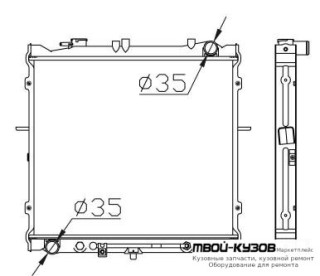 РАДИАТОР ОХЛАЖДЕНИЯ 2 AT для KIA SPORTAGE (10.1994 - 2010)