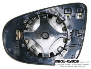 СТЕКЛО ЗЕРКАЛА ПРАВАЯ СТОРОНА С ПОДОГРЕВОМ (CONVEX) (ТАЙВАНЬ) для Volkswagen GOLF VI (2009-2011)