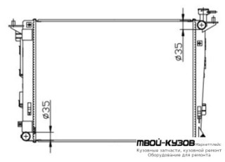 РАДИАТОР ОХЛАЖДЕНИЯ (бензин) MT для Hyundai IX35 (2010-)