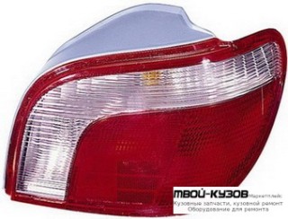 ФОНАРЬ ЗАДНИЙ ВНЕШНИЙ ПРАВАЯ СТОРОНА (K-ТИП) (DEPO) КРАСНЫЙ-БЕЛ для Toyota YARIS (1999 - 11.2002) (12.2002 - 07.2005)