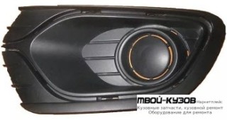 РЕШЕТКА БАМПЕРА ПЕРЕДНИЙ ЛЕВАЯ СТОРОНА БЕЗ ОТВЕРСТИЙ ПОД ПРОТИВОТУМАННЫЕ ФАРЫ (ТАЙВАНЬ) для Renault LOGAN / SANDERO (2014-)