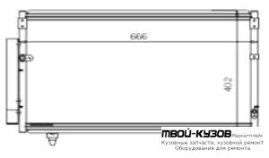 WISH КОНДЕНСАТОР КОНДИЦИОНЕРА для Toyota WISH (2004-)