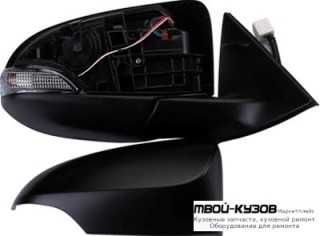 ЗЕРКАЛО ПРАВАЯ СТОРОНА ЭЛЕКТР С ПОДОГРЕВОМ , С АВТОСКЛАДЫВ , УКАЗАТЕЛЬ ПОВОРОТА (CONVEX) ГРУНТ (ТАЙВАНЬ) для Toyota CAMRY V50 (2011-)