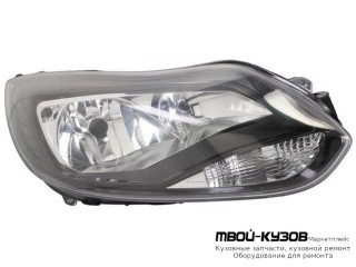 ФАРА ПРАВАЯ СТОРОНА С КОРРЕКТОР ВНУТРИ (DEPO) ЧЁРНЫЙ для Ford FOCUS (2011-2014)