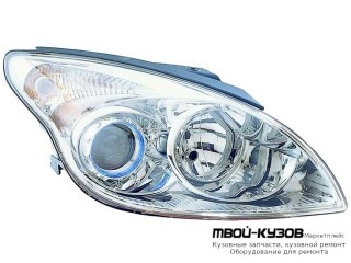 ФАРА ПРАВАЯ СТОРОНА ПОД КОРРЕКТОР (DEPO) ВНУТРИ ХРОМ для Hyundai I30 (2007-2011)