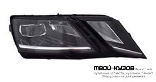 ФАРА ПРАВАЯ СТОРОНА С КОРРЕКТОР , ПОЛНОСТЬЮ ДИОД , (TYC) для Skoda OCTAVIA (2017-2019)