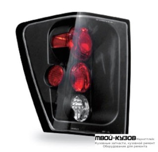 ФОНАРЬ ЗАДНИЙ ВНЕШНИЙ ЛЕВАЯ + ПРАВАЯ (КОМПЛЕКТ) ТЮНИНГ ПРОЗРАЧНЫЙ (JUNYAN) ВНУТРИ ЧЁРНЫЙ для Jeep GRAND CHEROKEE (2005-2009)