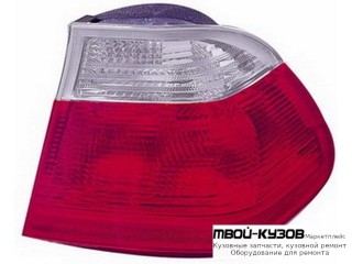 ФОНАРЬ ЗАДНИЙ ВНЕШНИЙ ПРАВАЯ СТОРОНА (DEPO) КРАСНЫЙ-БЕЛ для BMW E46 СЕДАН / УНИВЕРСАЛ (05.1998 - 08.2001) (09.2001 - 2003)