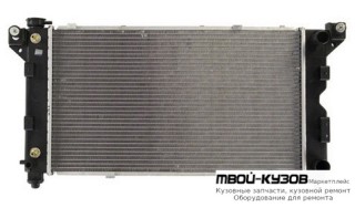 РАДИАТОР ОХЛАЖДЕНИЯ AT 2.4 3 3.3 3.8 (2 ряд) НИЖН ВЫХОД СПРАВАЯ СТОРОНАА для Plymouth VOYAGER / DODGE CARAVAN (1996-2000)