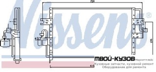 P10 КОНДЕНСАТОР КОНДИЦИОНЕРА (R134A) для Nissan PRIMERA P10 (09.1990 - 10.1996) КРОМЕ W10