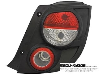 ФОНАРЬ ЗАДНИЙ ВНЕШНИЙ ПРАВАЯ СТОРОНА С ЧЁРНЫЙ ОБОД. (ХЭТЧБЭК) (DEPO) для Chevrolet AVEO T300 (2011-)