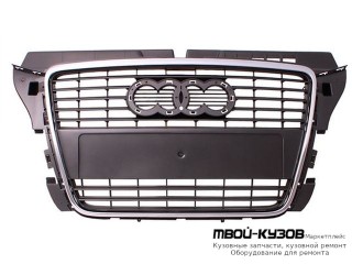 РЕШЕТКА РАДИАТОРА С ХРОМ МОЛДИНГ (ТАЙВАНЬ) для Audi A3 (2008-2011)