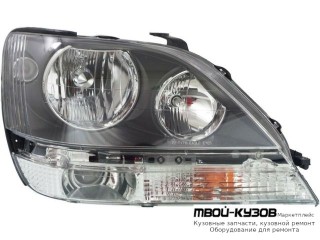ФАРА ПРАВАЯ СТОРОНА (USA) (EAGLE EYES) ВНУТРИ ЧЁРНЫЙ для Lexus RX 300 (1999 - 02.2002)