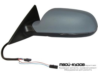 ЗЕРКАЛО ЛЕВАЯ СТОРОНА (2 ДВ) (КУПЕ) ЭЛЕКТР С ПОДОГРЕВОМ АВТОСКЛАДЫВ УКАЗАТЕЛЬ ПОВОРОТА SIDE ASSIST (ASPHERICAL) ГРУНТ (ТАЙВАНЬ) для Audi A5 (2007-)