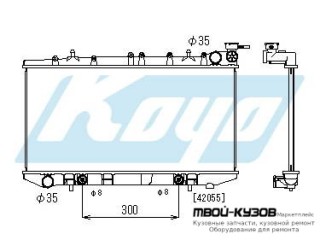 РАДИАТОР ОХЛАЖДЕНИЯ AT 1.4 1.6 1.8 (KOYO) для Nissan ALMERA N15 (10.1995 - 05.1998) (06.1998 - 05.2000)