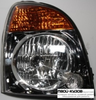 ФАРА ПРАВАЯ СТОРОНА ВНУТРИ ЧЁРНЫЙ ПОД КОРРЕКТОР (КИТАЙ) для Hyundai PORTER H100 (2004-) +ТАГАЗ