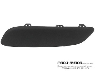 МОЛДИНГ БАМПЕРА ПЕРЕДНИЙ ЛЕВАЯ СТОРОНА ВНЕШНИЙ ЧЁРНЫЙ (ТАЙВАНЬ) для Peugeot 307 (2005-)