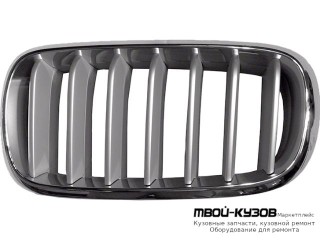 РЕШЕТКА РАДИАТОРА ЛЕВАЯ СТОРОНА ХРОМ ТИТАН (ТАЙВАНЬ) для BMW F15 X5 (2013-)