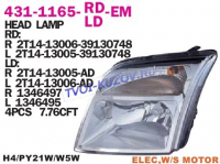 TRANSIT TOURNEO CONNECT  03- ФАРА ПРАВАЯ H4  431-1165R-LD-EM