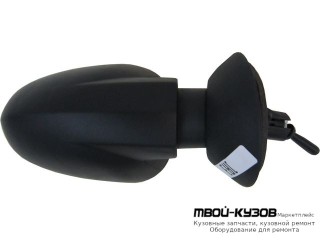 ЗЕРКАЛО ПРАВАЯ СТОРОНА МЕХАН ЧЁРНЫЙ (convex) (КИТАЙ) для Renault LOGAN (2005-2014)