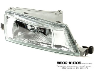 ФАРА ПРАВАЯ СТОРОНА ТЮНИНГ ПРОЗРАЧНЫЙ ХРУСТАЛ ВНУТРИ ХРОМ (КИТАЙ) для Daewoo NEXIA (1995-)