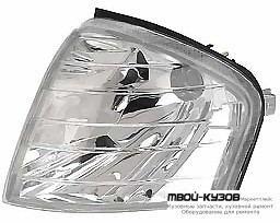 УКАЗ.ПОВОРОТА УГЛОВОЙ ЛЕВАЯ СТОРОНА ТЮНИНГ ПРОЗРАЧНЫЙ ХРУСТАЛ для Mercedes W202 (06.1993 - 06.2000)