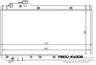 РАДИАТОР ОХЛАЖДЕНИЯ MT 2 для Toyota RAV4 (04.1994 - 08.1997) (09.1997 - 08.2000)