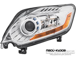 ФАРА ЛЕВАЯ СТОРОНА (КСЕНОН) ЛИНЗОВАННАЯ С КОРРЕКТОР (DEPO) для Ford KUGA (2008-2013)