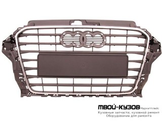 РЕШЕТКА РАДИАТОРА С ХРОМ МОЛДИНГ , ТЕМНО-СЕРЫЙ (ТАЙВАНЬ) для Audi A3 (2012-)