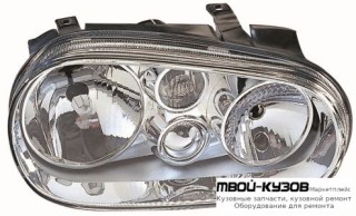 ФАРА ЛЕВАЯ СТОРОНА С ПРОТИВОТУМ ПОД КОРРЕКТОР (DEPO) для Volkswagen GOLF IV (10.1997-)