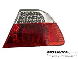 ФОНАРЬ ЗАДНИЙ ВНЕШНИЙ ПРАВАЯ СТОРОНА С ДИОД (DEPO) КРАСНЫЙ-БЕЛ для BMW E46 КУПЕ (10.1998 - 03.2003) (2003-2006)