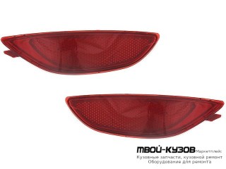 ФОНАРЬ-КАТАФОТ ЛЕВАЯ + ПРАВАЯ (КОМПЛЕКТ) В ЗАДНИЙ БАМПЕР (СЕДАН) (КИТАЙ) для Hyundai SOLARIS (2011-)