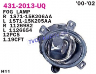 MONDEO 01-03  ФАРА П/Т КРУГЛАЯ L В БАМПЕРЕ  431-2013L-UQ