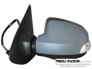 ЗЕРКАЛО ЛЕВАЯ СТОРОНА МЕХАН С УКАЗАТЕЛЬ ПОВОРОТА , ГРУНТ КРЫШК (CONVEX) (ТАЙВАНЬ) для Renault LOGAN / SANDERO (2014-)