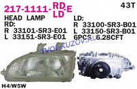 ФАРА левая SDN/HB  - для HONDA CIVIC