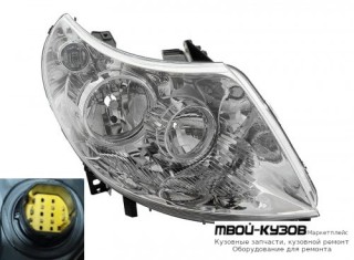 ФАРА ПРАВАЯ СТОРОНА С КОРРЕКТОР 7 КОНТ (DEPO) для Peugeot BOXER (2006-) / CITROEN JUMPER (2006-) / FIAT DUCATO кроме Рос.сборки (2006-), Citroen JUMPER (2006-), Fiat DUCATO (2006-)