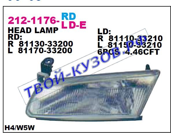 camry фара правая (только механический корректор) 212-1176R-LD-E