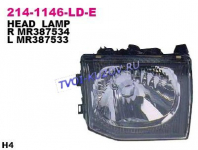 ФАРА Н4 правая прозрачная 98-  - для MITSUBISHI PAJERO MONTERO