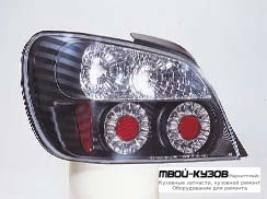 ФОНАРЬ ЗАДНИЙ ВНЕШНИЙ ЛЕВАЯ + ПРАВАЯ (КОМПЛЕКТ) ТЮНИНГ (СЕДАН) ПРОЗРАЧНЫЙ С ДИОД (SONAR) ВНУТРИ ЧЁРНЫЙ-ХРОМ для Subaru IMPREZA (2001-)