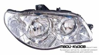 ФАРА ПРАВАЯ СТОРОНА С КОРРЕКТОР ВНУТРИ (DEPO) ХРОМ для Fiat ALBEA / PALIO (2005-)