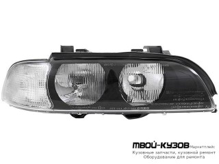 ФАРА ПРАВАЯ СТОРОНА (DEPO) ПОД КОРРЕКТОР УКАЗАТЕЛЬ ПОВОРОТА БЕЛ для BMW E39 (11.1995 - 2003)