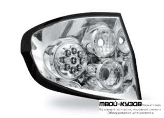 ФОНАРЬ ЗАДНИЙ ВНЕШНИЙ ЛЕВАЯ + ПРАВАЯ (КОМПЛЕКТ) ТЮНИНГ ДИОД ПРОЗРАЧНЫЙ (JUNYAN) ВНУТРИ ХРОМ для Hyundai GETZ (2005-)