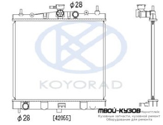 РАДИАТОР ОХЛАЖДЕНИЯ MT 1.2 1.4 (KOYO) для Renault CLIO (2006-), Nissan MICRA (2003-), Nissan NOTE (01.2006-) E11E